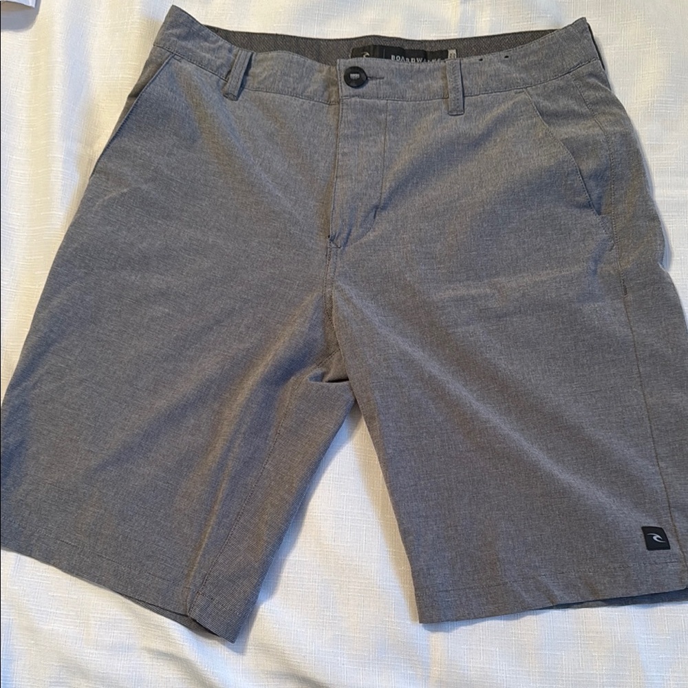 Rip Curl Gray Flat Front Shorts Tailored Design